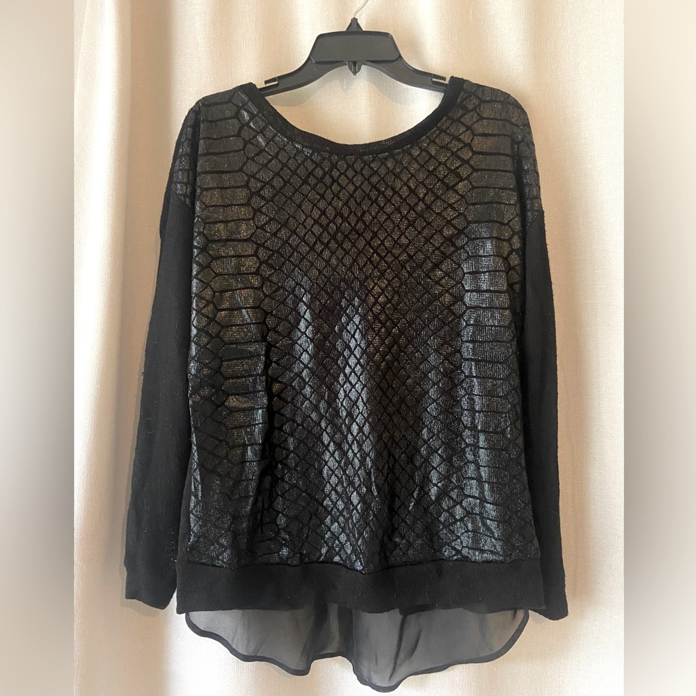 Theory Snake Embossed Sweater Large